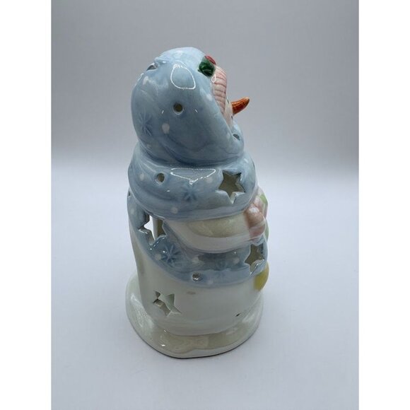 Ceramic Snowman Candle Holders Set Of 2 For Holiday Decor - Picture 13 of 14